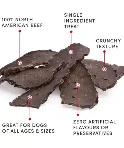 Crumps Naturals Traditional Liver Fillets beef dog treat.