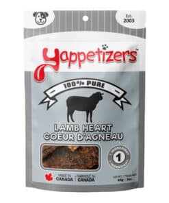 Yappetizers Lamb Heart dehydrated pet treats, Made in Canada