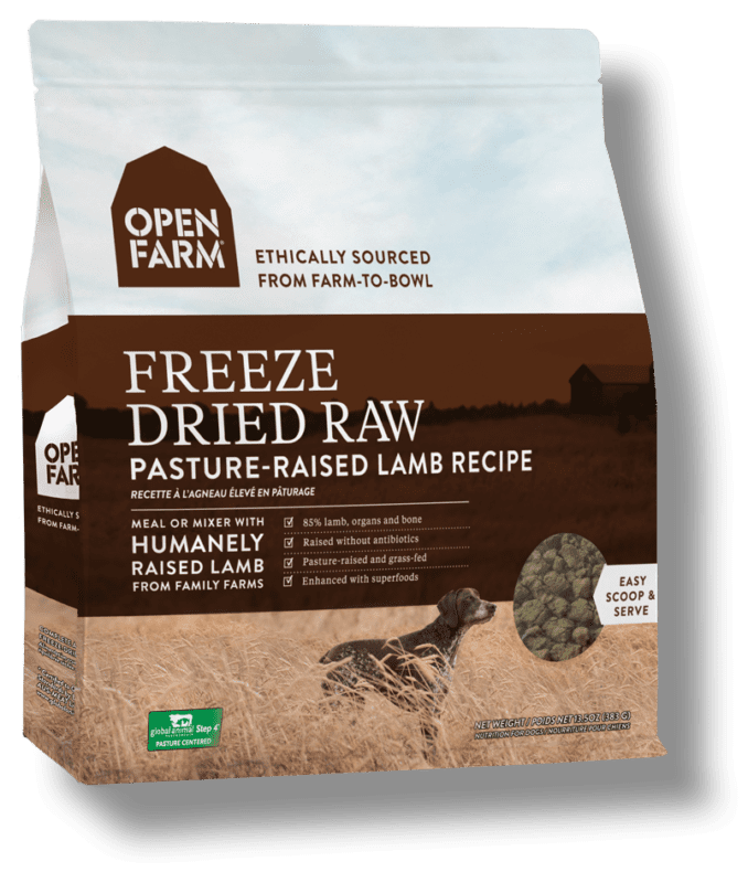 Open Farm PastureRaised Lamb Freeze Dried Raw Dog Food 13.5oz (382g