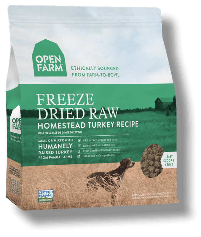 Open Farm Homestead Turkey Freeze Dried Raw Dog Food 13.5oz (382g