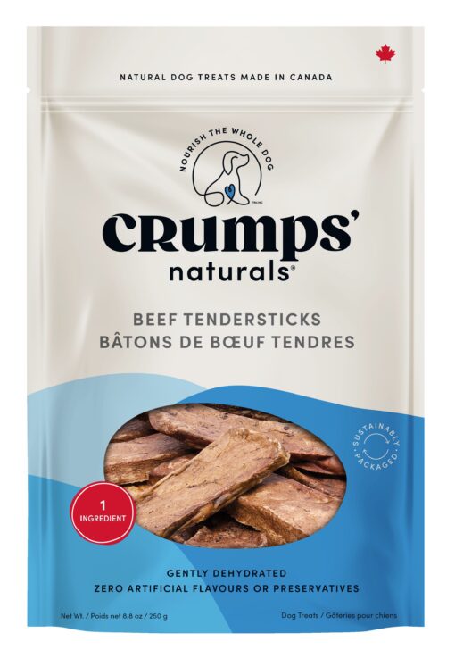 Crumps Naturals Beef Tendersticks beef lung dog treats