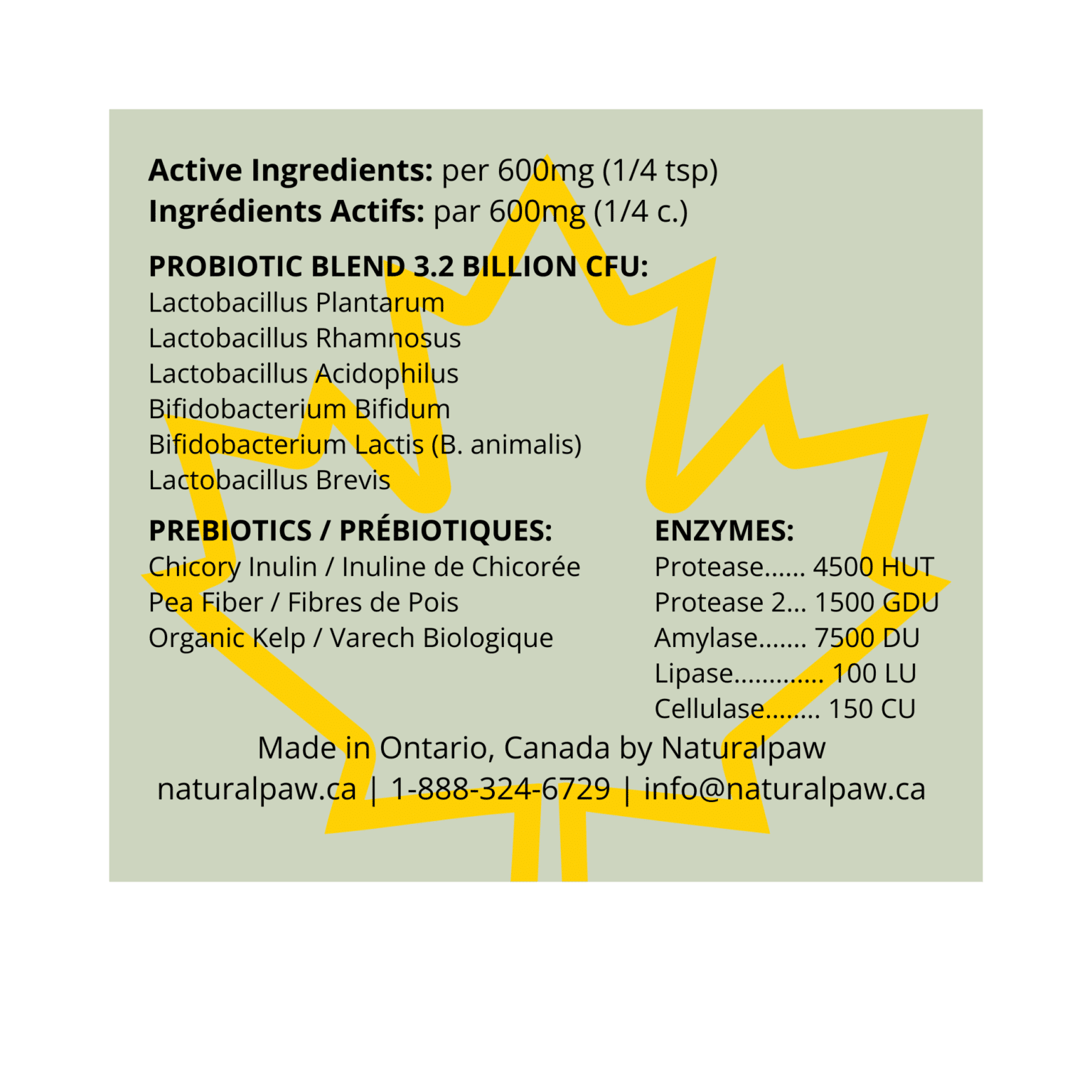 Naturalpaw Good Digestion Probiotics for dogs and Cats