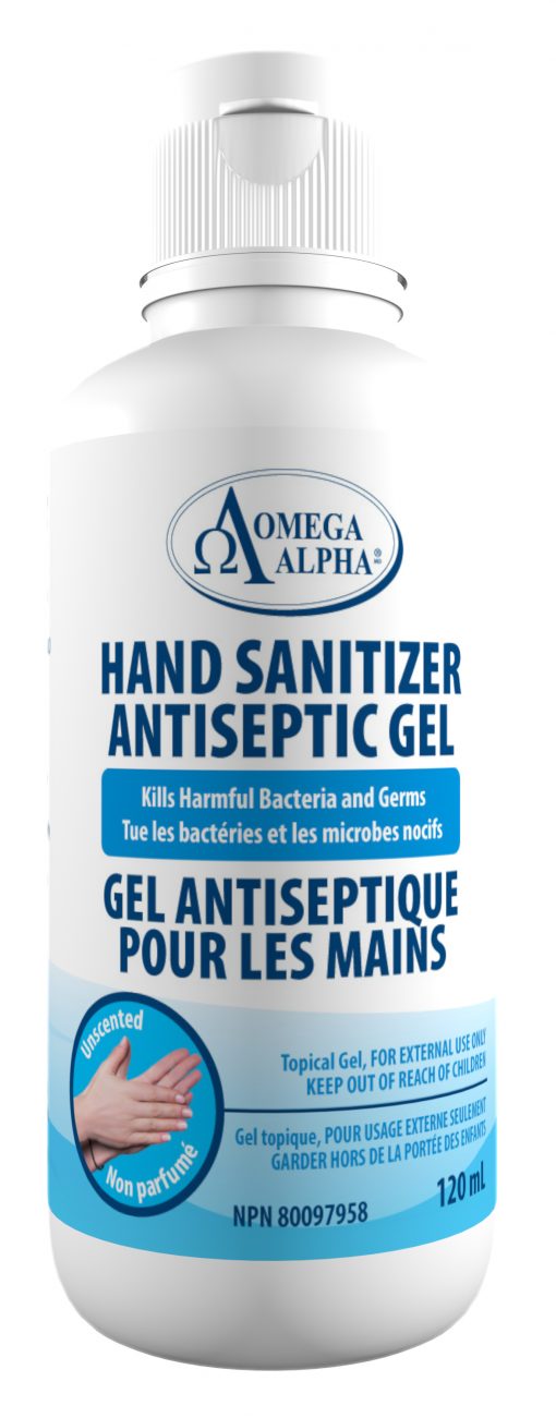 Omega Alpha Unscented Hand Sanitizer Antiseptic Gel-120ml