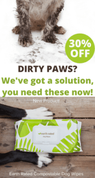 Dog grooming wipes, compostable, Earth rated, on sale