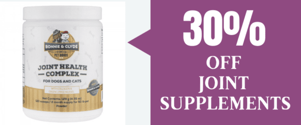 Joint supplements for dogs and cats on sale now!