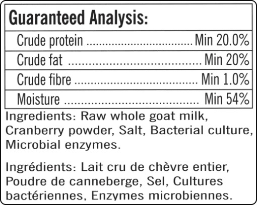 Happy Days - Raw Goat Cheese Dog Treats with Cranberry - 100g - Image 2