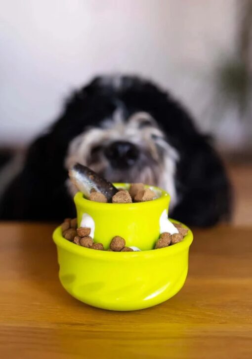 Messy Mutts Puzzle & Play Mushroom Treat Toy by Totally Pooched.