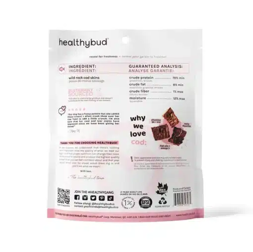 Healthybud Cod Skin Dog Treats 80g