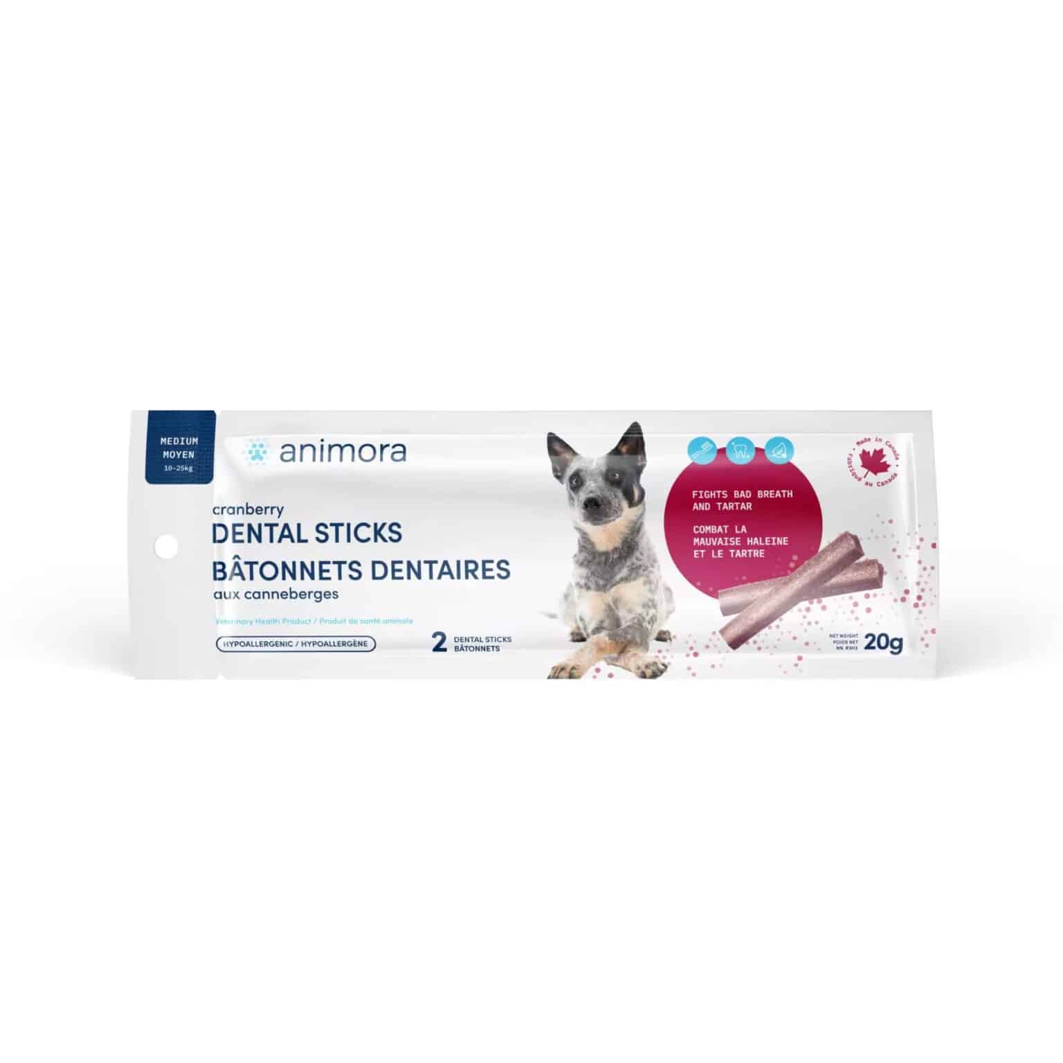 Animora Cranberry Dog Dental Sticks Medium