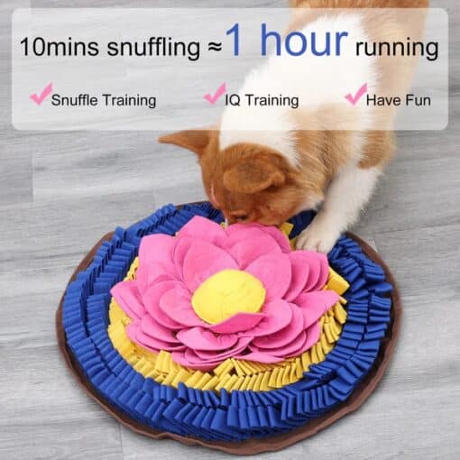 Snuffle Mat for dogs by PawzNDogz Lotus flower design