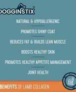 Dogginstix Braided Lamb Collagen Dog Chew 6 inch and 12 inch