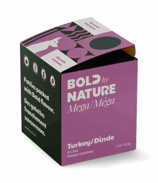 Bold by Nature Mega Turkey raw dog food