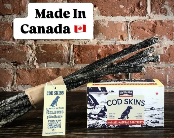 Land & Sea Pets Cod Skin Bundle of 5 dog treat