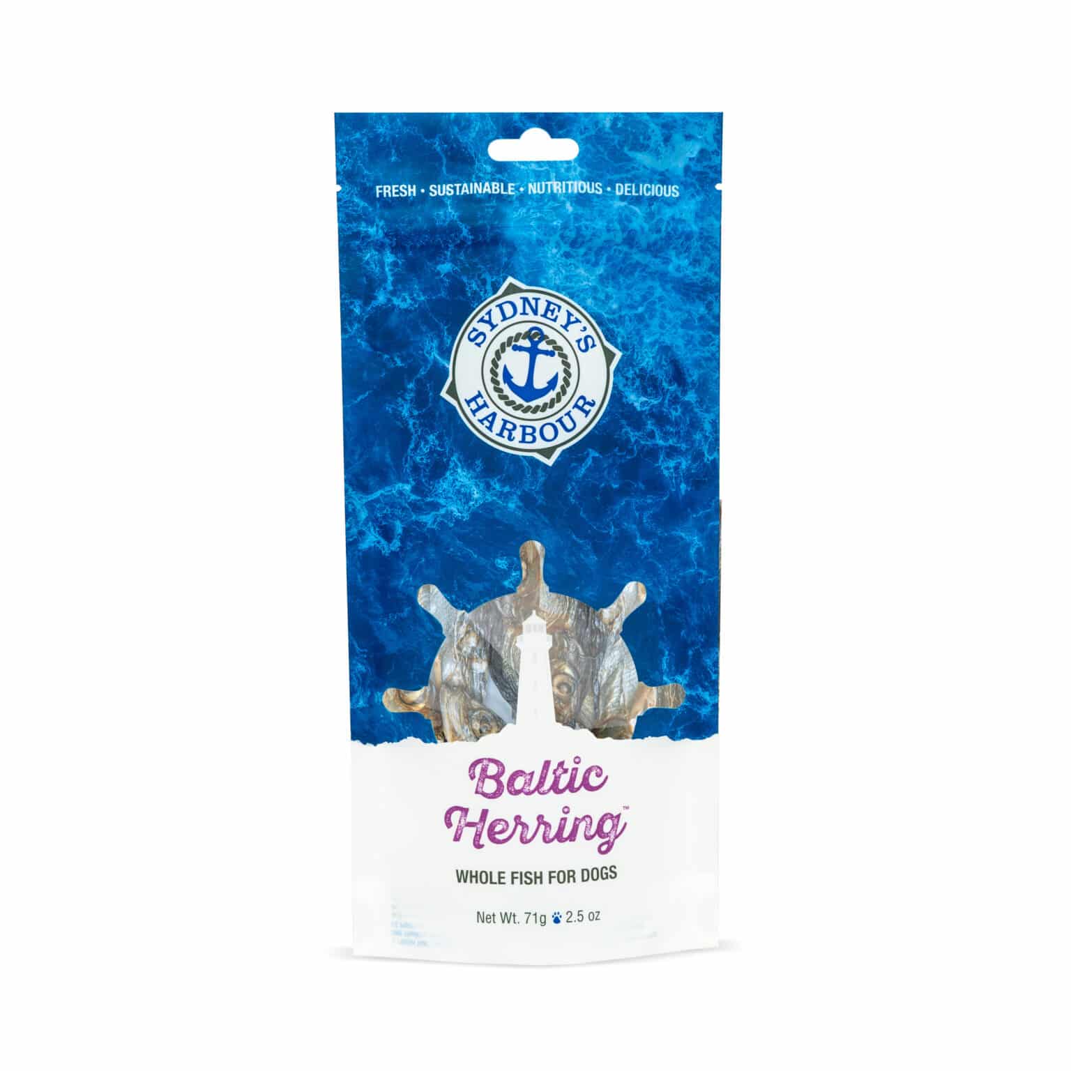 Sydney's Harbour Baltic Herring whole fish treat for dogs