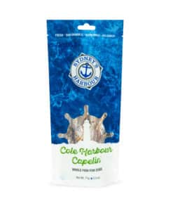 Sydney's Harbour Capelin, Canadian whole fish treat for dogs